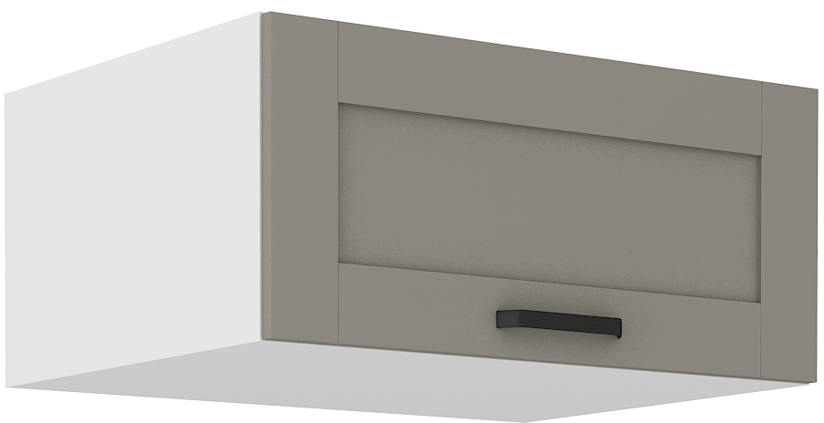Aufsatzschrank 80 cm / 36 cm LUNA CLAY Grau / Weiss GR/WH