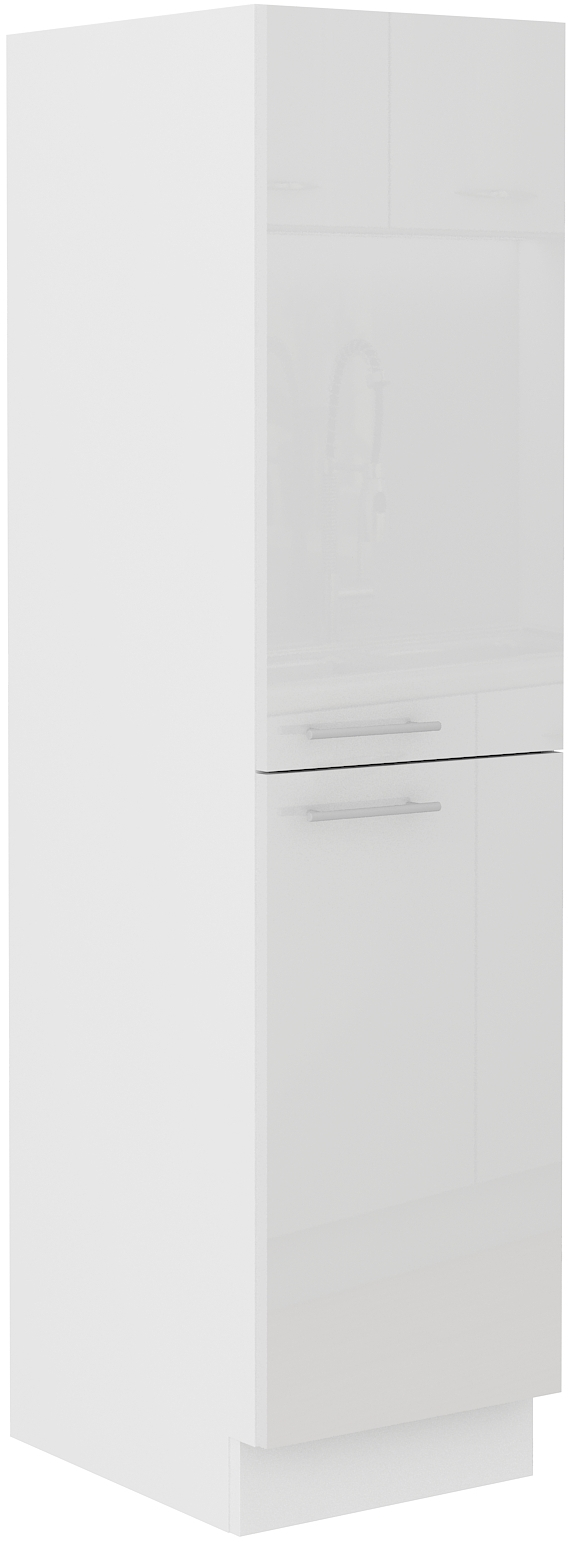 Hochschrank 30 cm / 162cm mit Vorratauszug LARA Weiss HG