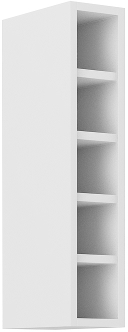 Offener Oberschrank 15 cm / 72 cm LUNA CLAY Grau / Weiss GR/WH