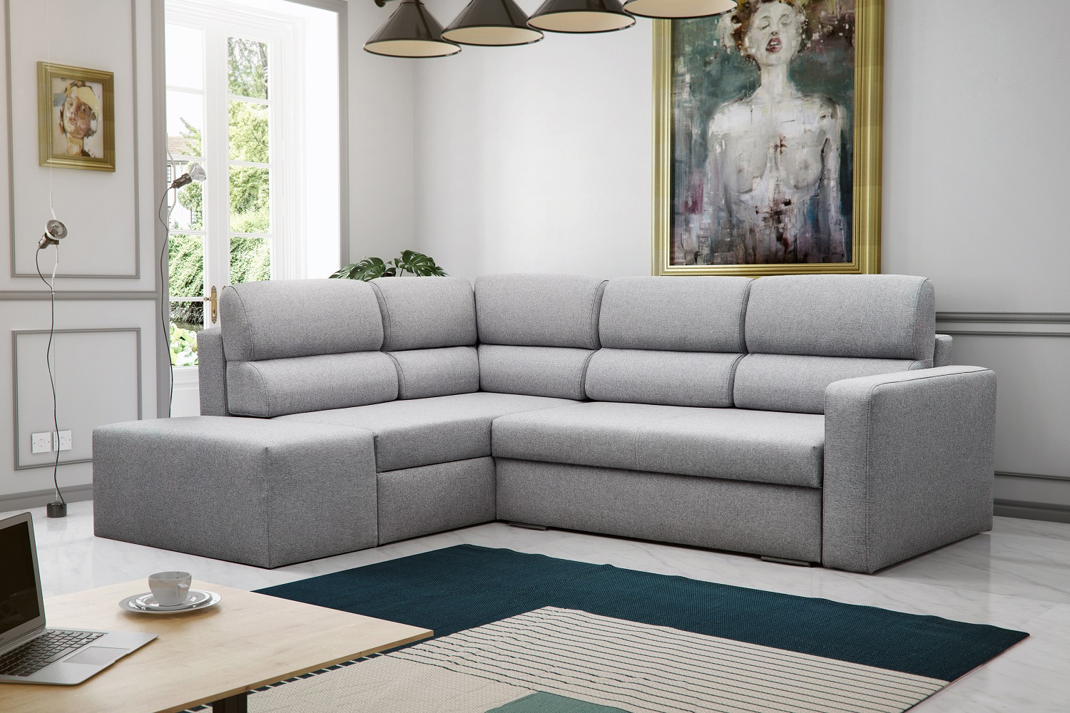 Wohnlandschaft Kenya mit Bettfunktion / linker Schenkel