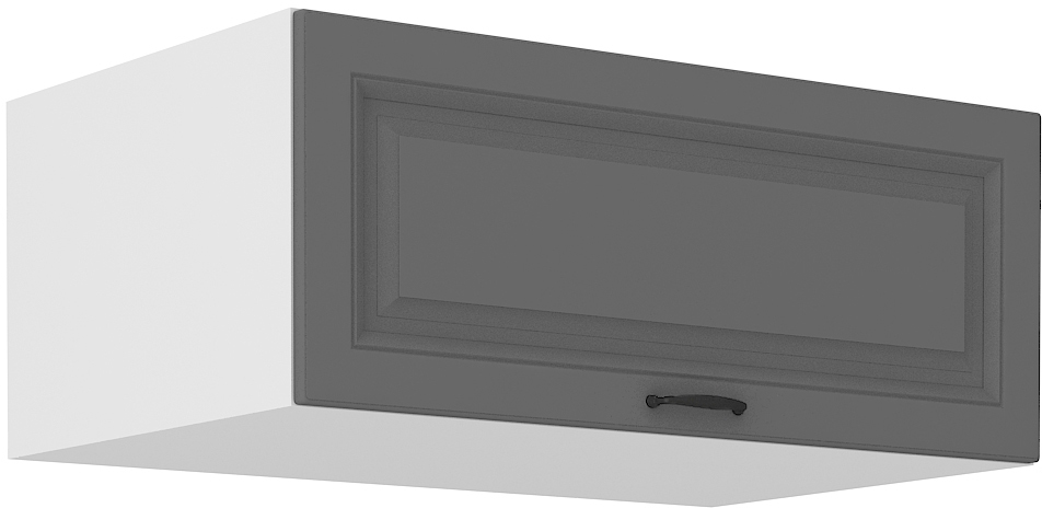 Aufsatzschrank 80 cm / 36 cm STILO DUST Grau / Weiss GR/WH