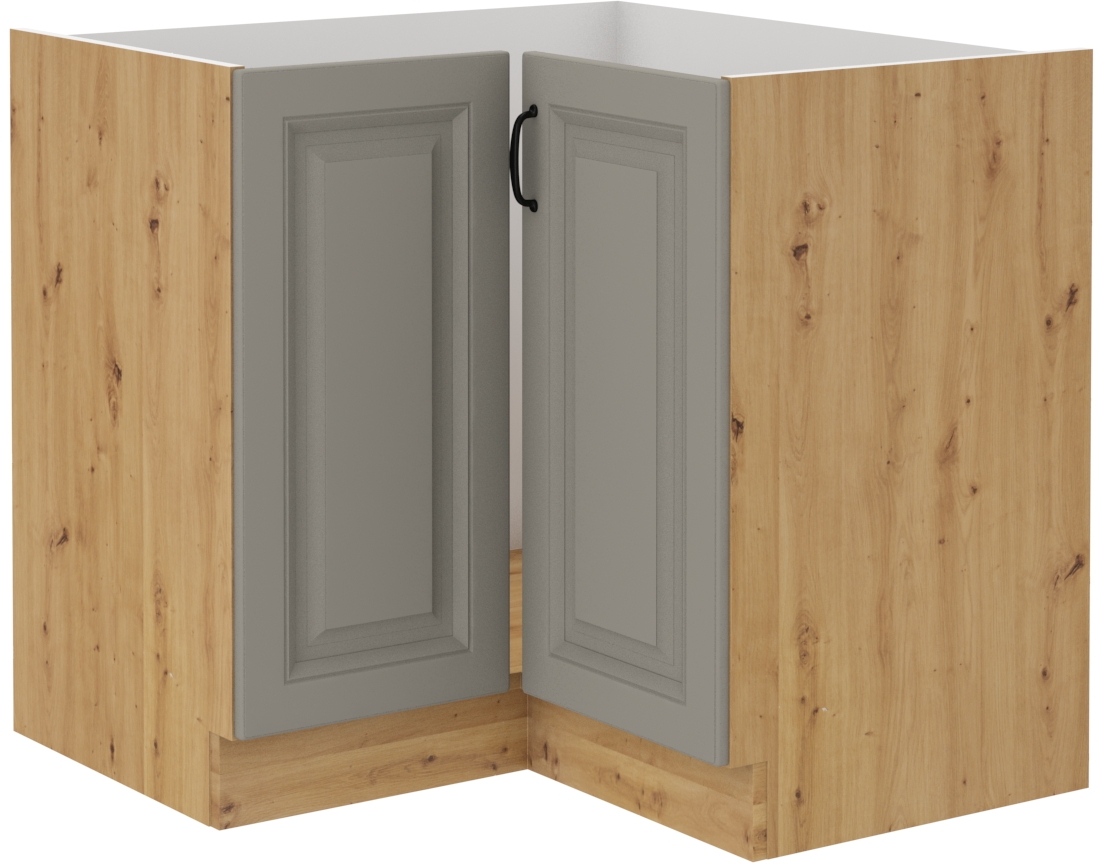 Eckunterschrank 90x90 cm STILO CLAY Grau / Artisan GR/AR
