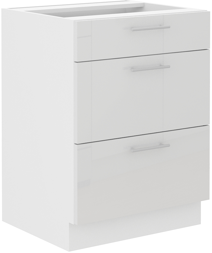 Unterschrank 60 cm mit 3 Schubladen LARA Weiss HG