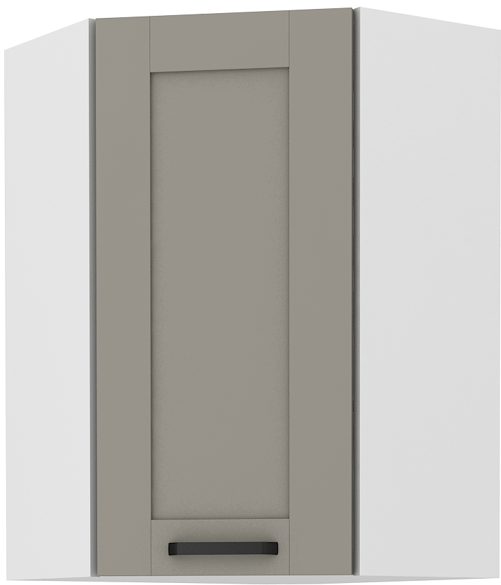 Eckoberschrank 60x60 cm / 90 cm LUNA CLAY Grau / Weiss GR/WH