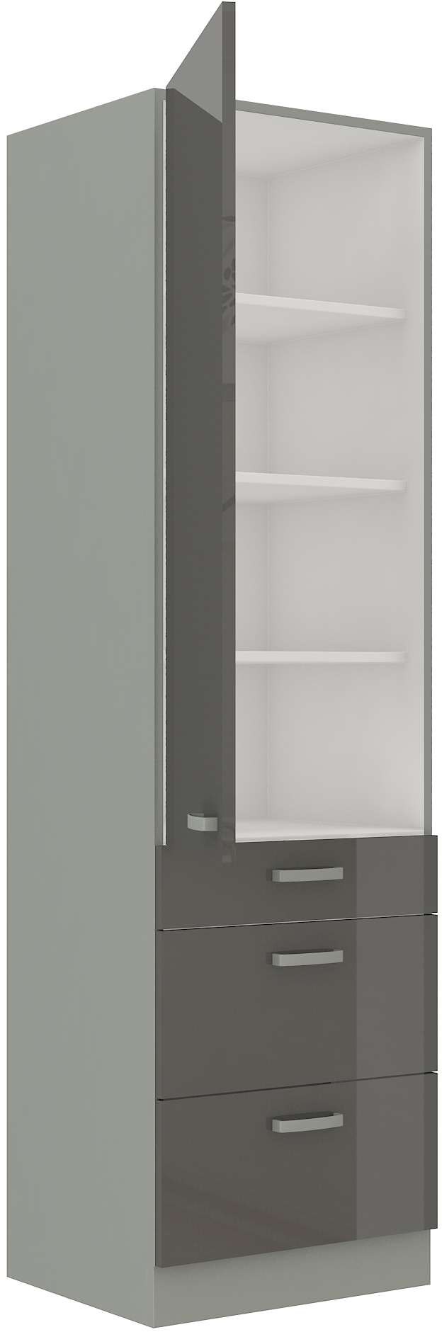 Hochschrank 60 cm / 210 cm mit Schubladen Grey