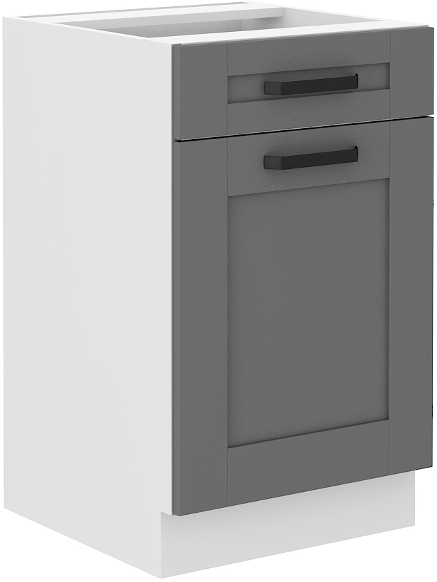 Unterschrank 50 cm mit Schubladen LUNA DUST Grau / Weiss GR/WH