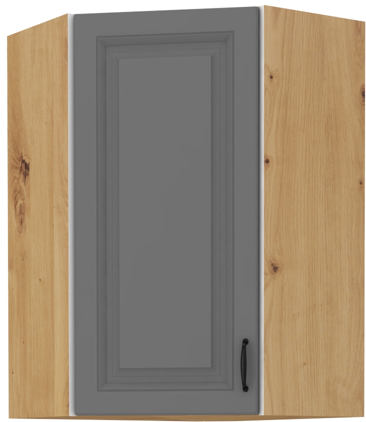 Eckoberschrank 60x60 cm / 90 cm STILO DUST Grau / Artisan GR/AR
