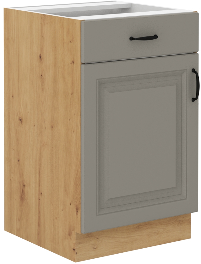 Unterschrank 50 cm mit Schubladen STILO CLAY Grau / Artisan GR/AR