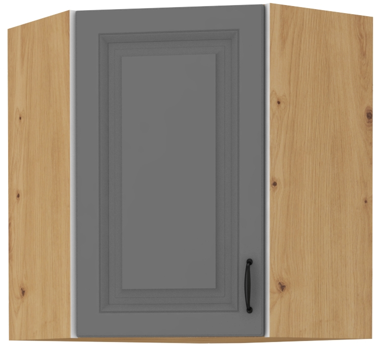 Eckoberschrank 60x60 cm / 72 cm STILO DUST Grau / Artisan GR/AR