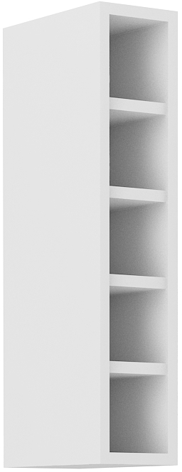 Offener Oberschrank 15 cm / 72 cm STILO DUST Grau / Weiss GR/WH