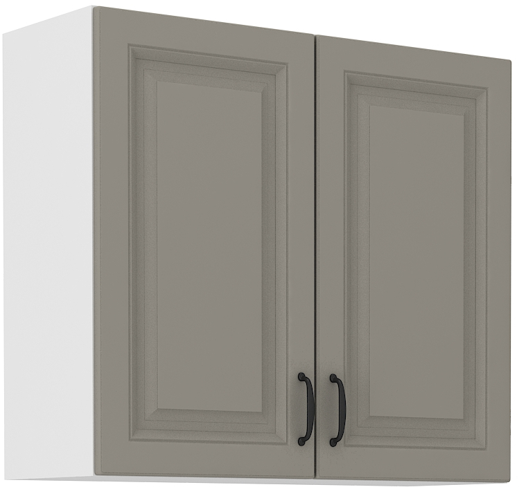 Oberschrank 80 cm / 72 cm STILO CLAY Grau / Weiss GR/WH